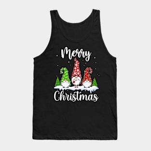 Gnome Family For - Buffalo Plaid Tank Top